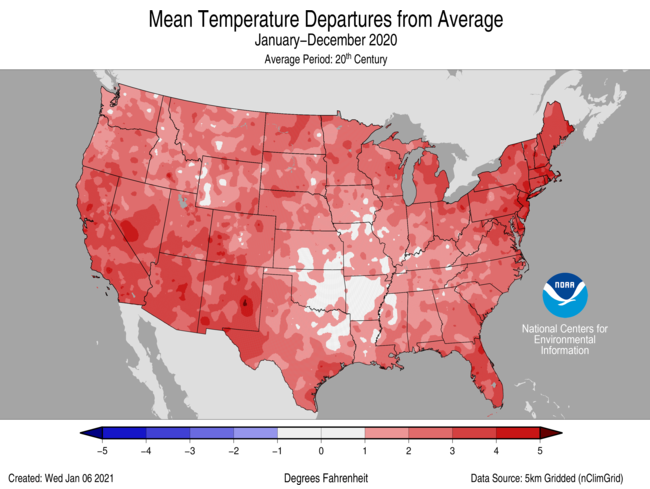 Mean temp departures 